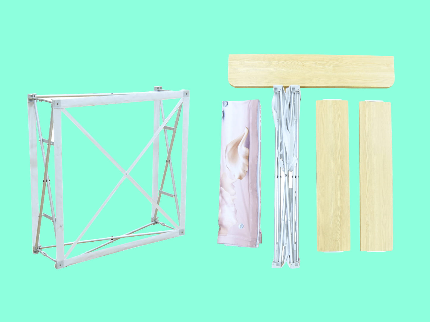 Fabric Pop Up Counter Display components