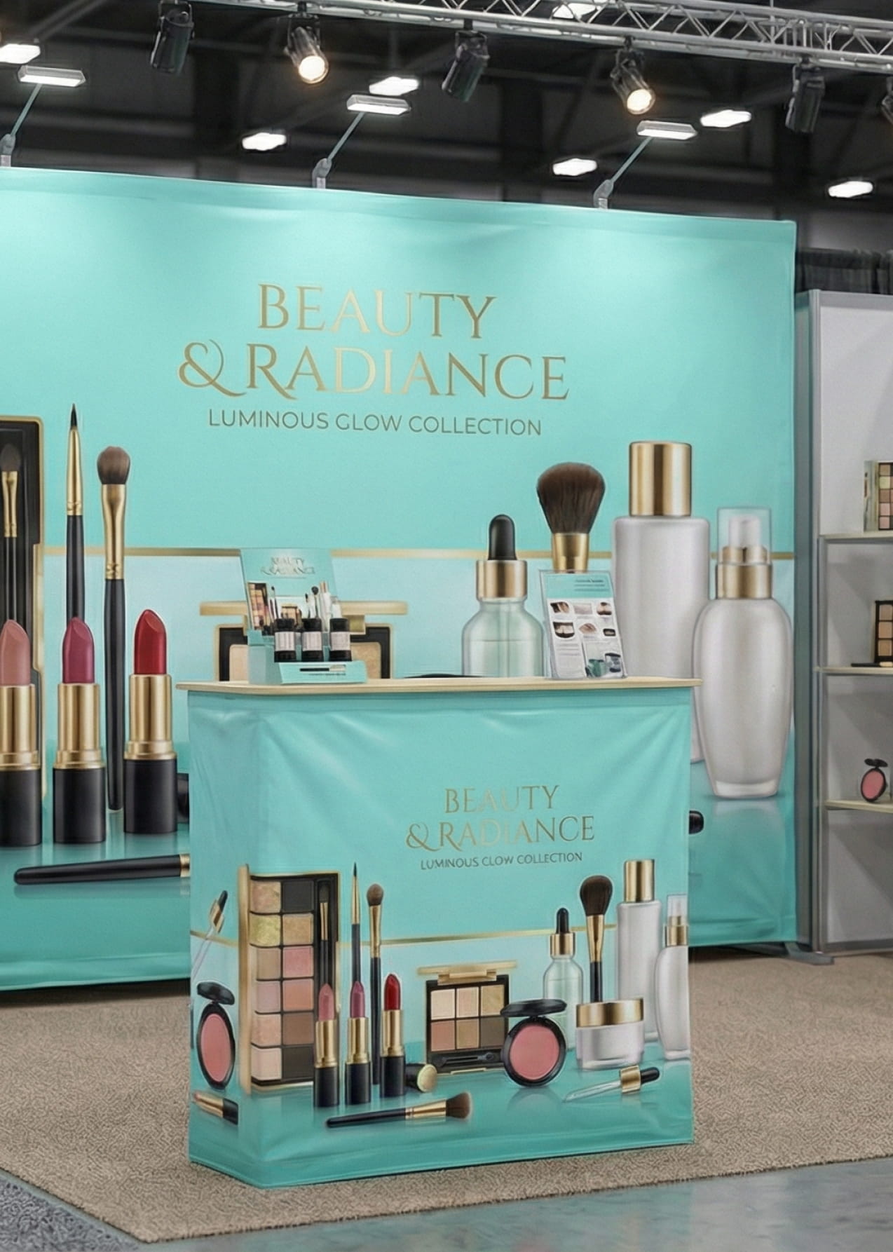 Fabric Pop Up Counter Display in Trade Show
