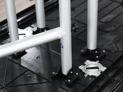 Folding Fabric Display Counter hardware mounting no tool required