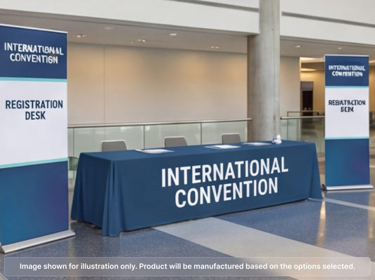 Full Printed Table Cover Throws for Convention Center