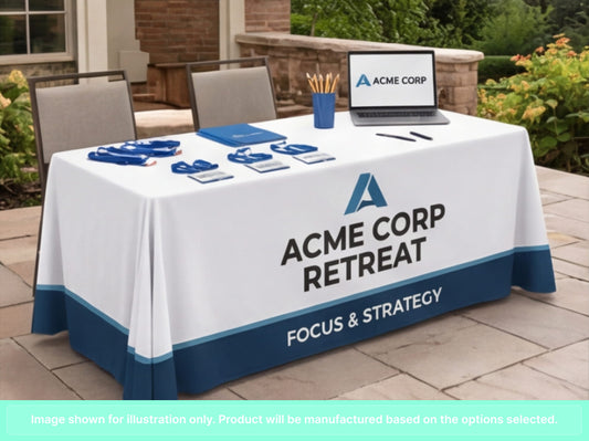 Full Printed Table Cover Throws for Corporate Retreats