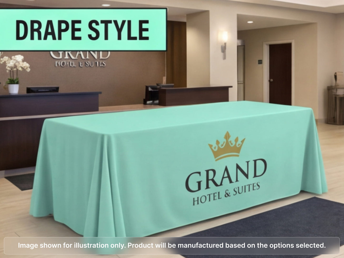 Full Printed Table Cover Throws for Drape Style