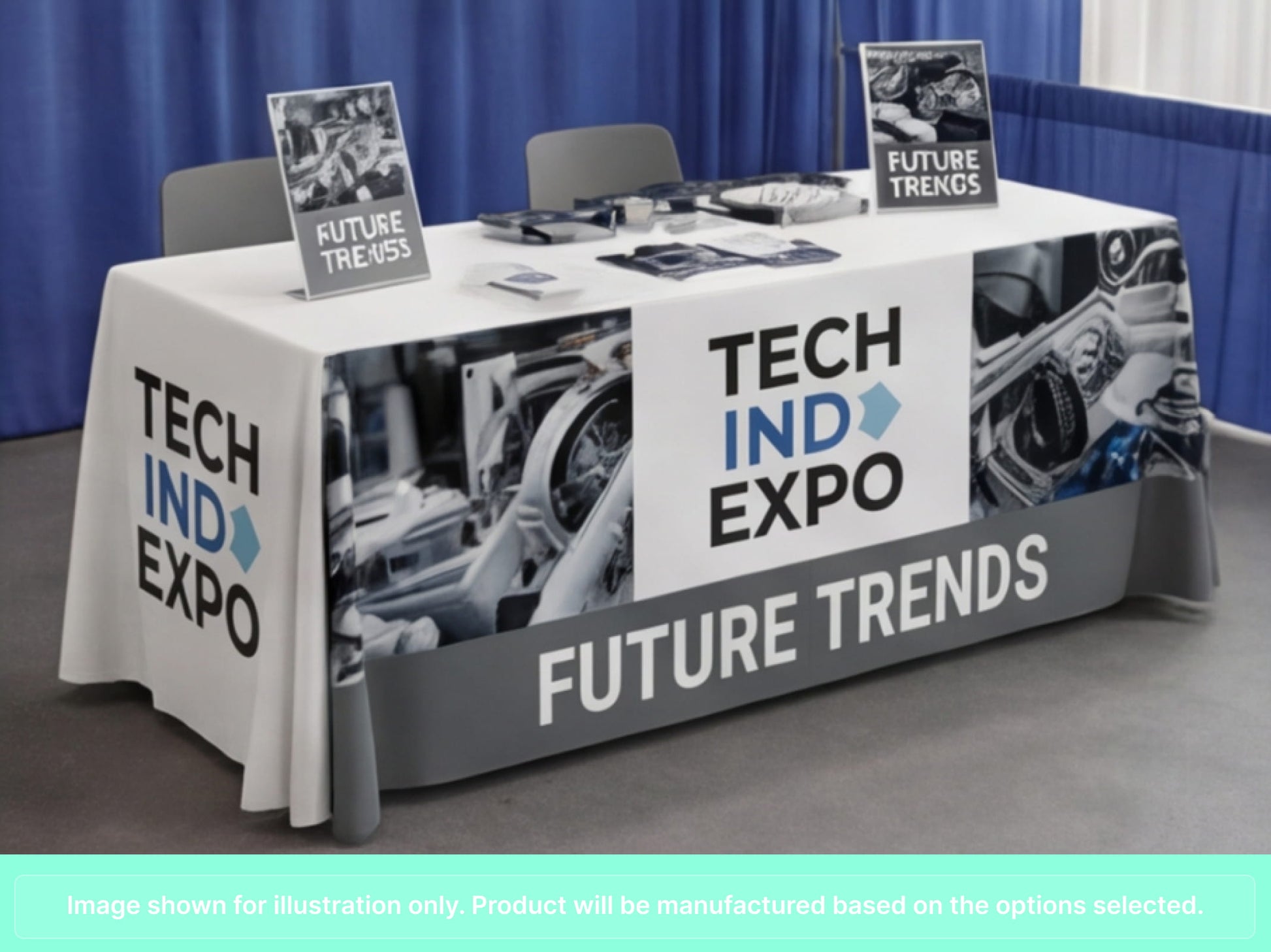 Full Printed Table Cover Throws for Industry Expos