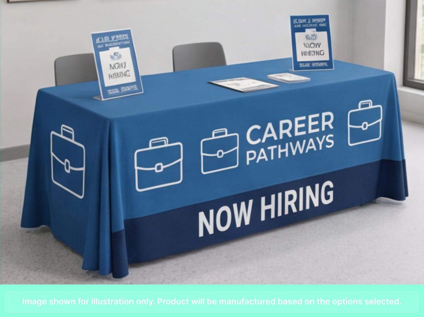 Full Printed Table Cover Throws for Job & Career Fairs