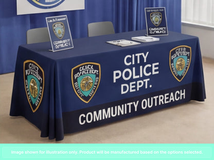 Full Printed Table Cover Throws for Law Enforcement