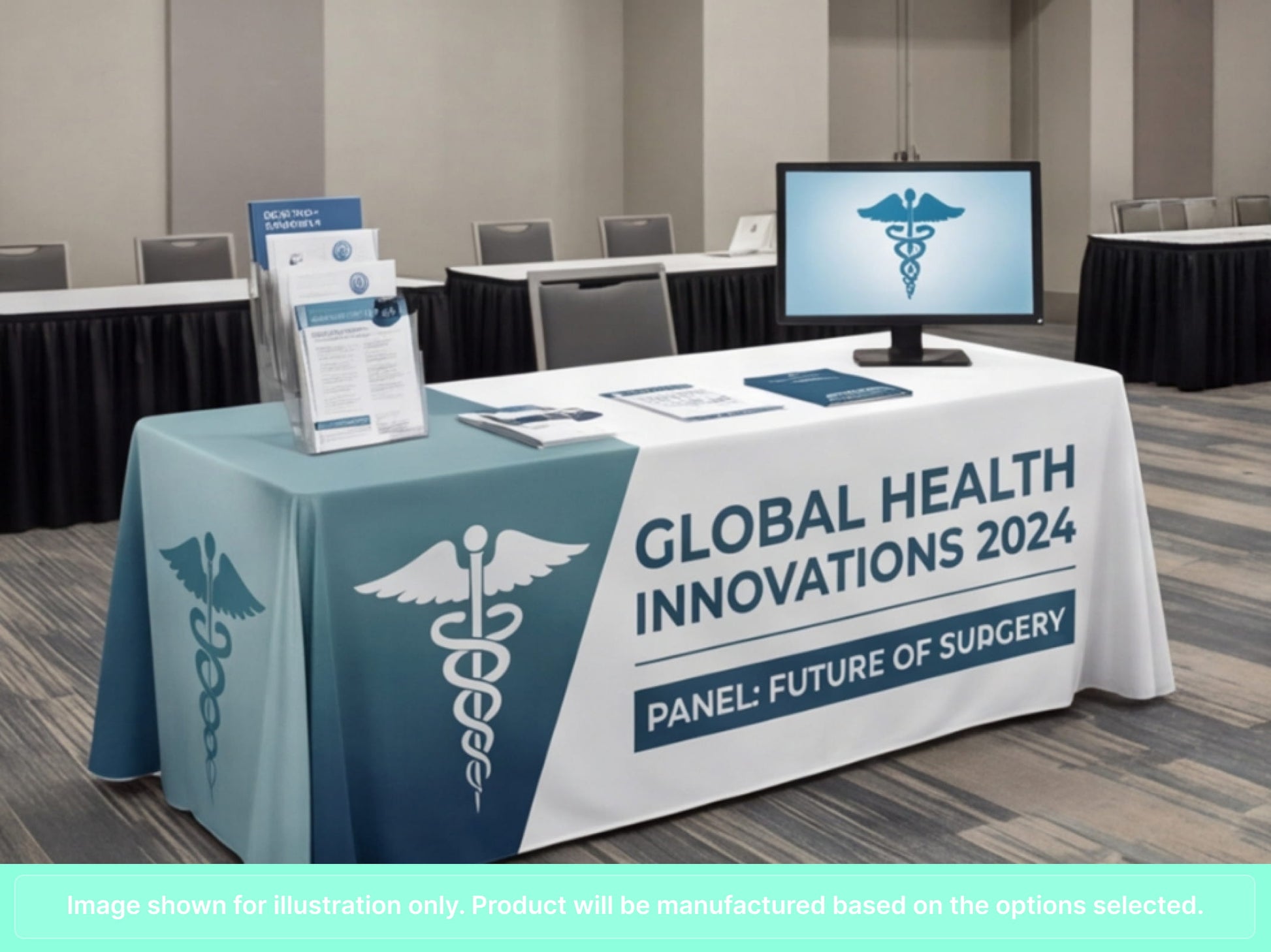 Full Printed Table Cover Throws for Medical Conferences
