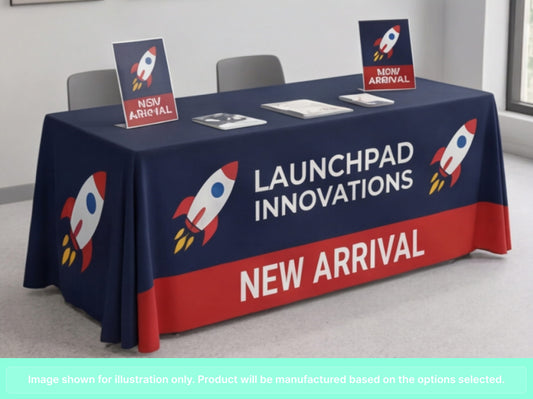 Full Printed Table Cover Throws for Product Launches