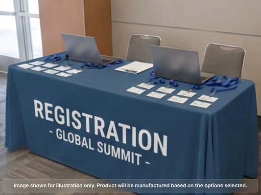 Full Printed Table Cover Throws for Registration Table