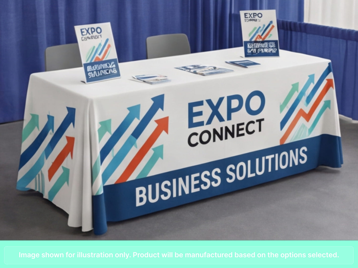 Full Printed Table Cover Throws for Trade Shows