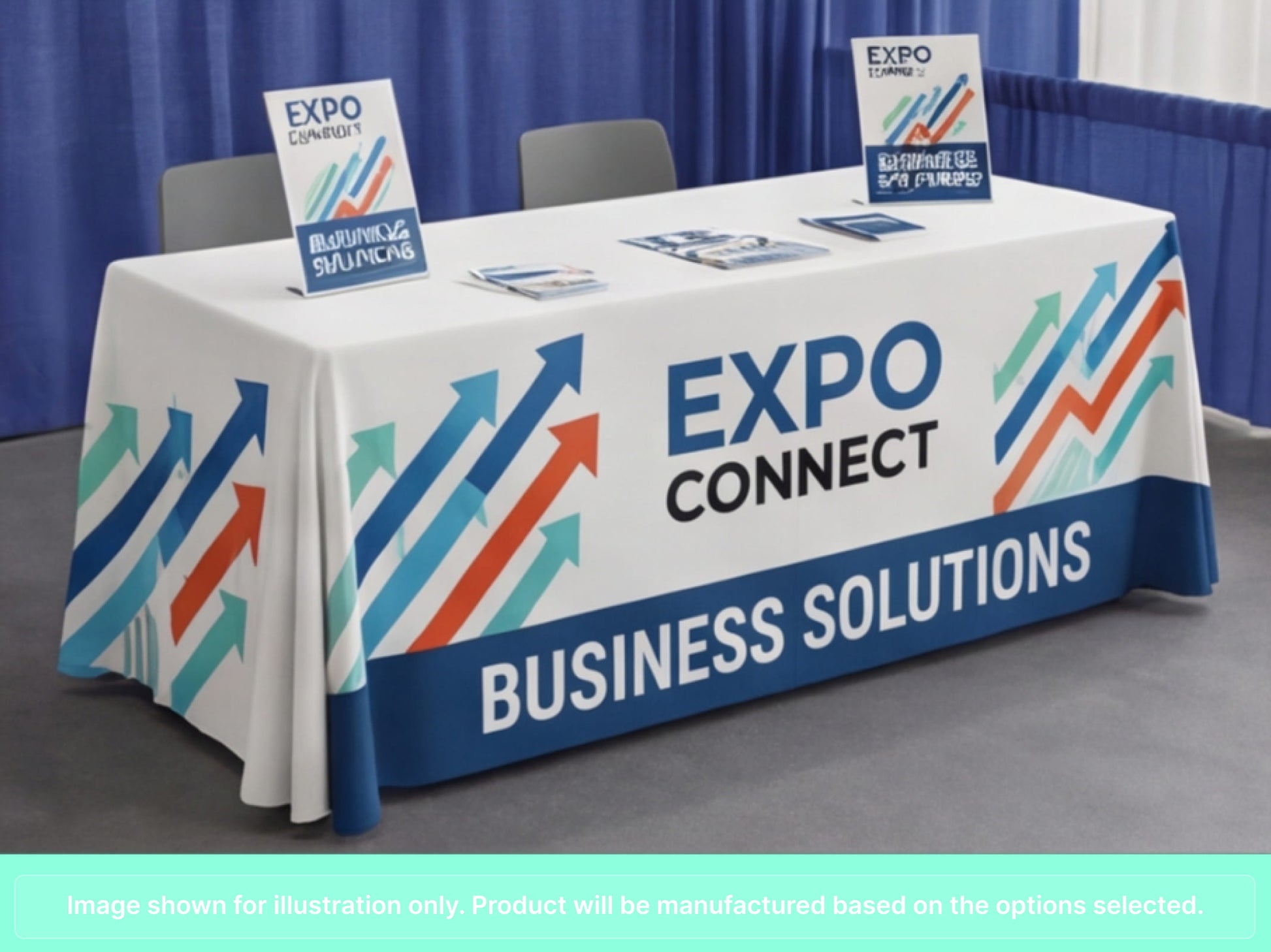 Full Printed Table Cover Throws for Trade Shows