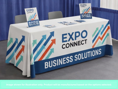 Full Printed Table Cover Throws for Trade Shows