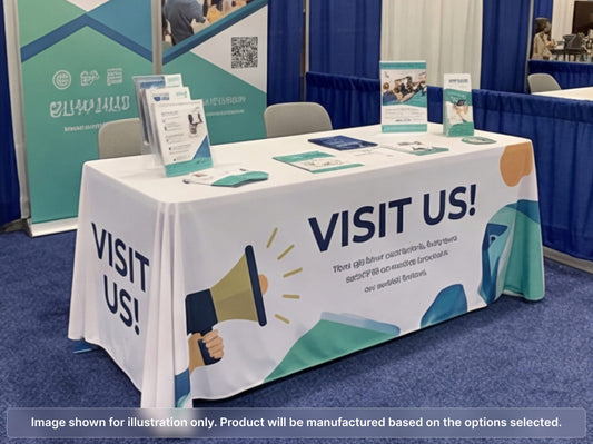 Full Printed Table Cover Throws for for Exhibitors