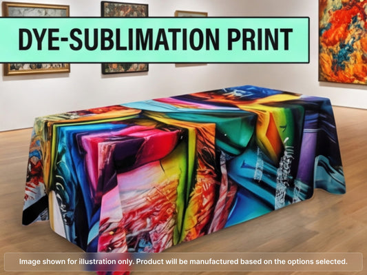 Full Printed Table Cover Throws with Dye-Sublimation Print