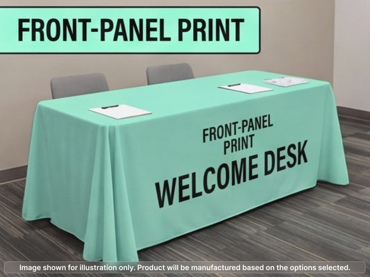 Full Printed Table Cover Throws with Front-Panel Print