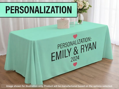 Full Printed Table Cover Throws with Personalization