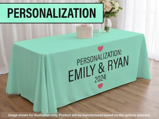 Full Printed Table Cover Throws with Personalization