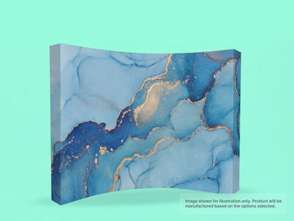 Full Wrap Fabric Curved Pop Up Display