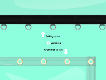 Grommet and D Ring Options for Vinyl Tarp