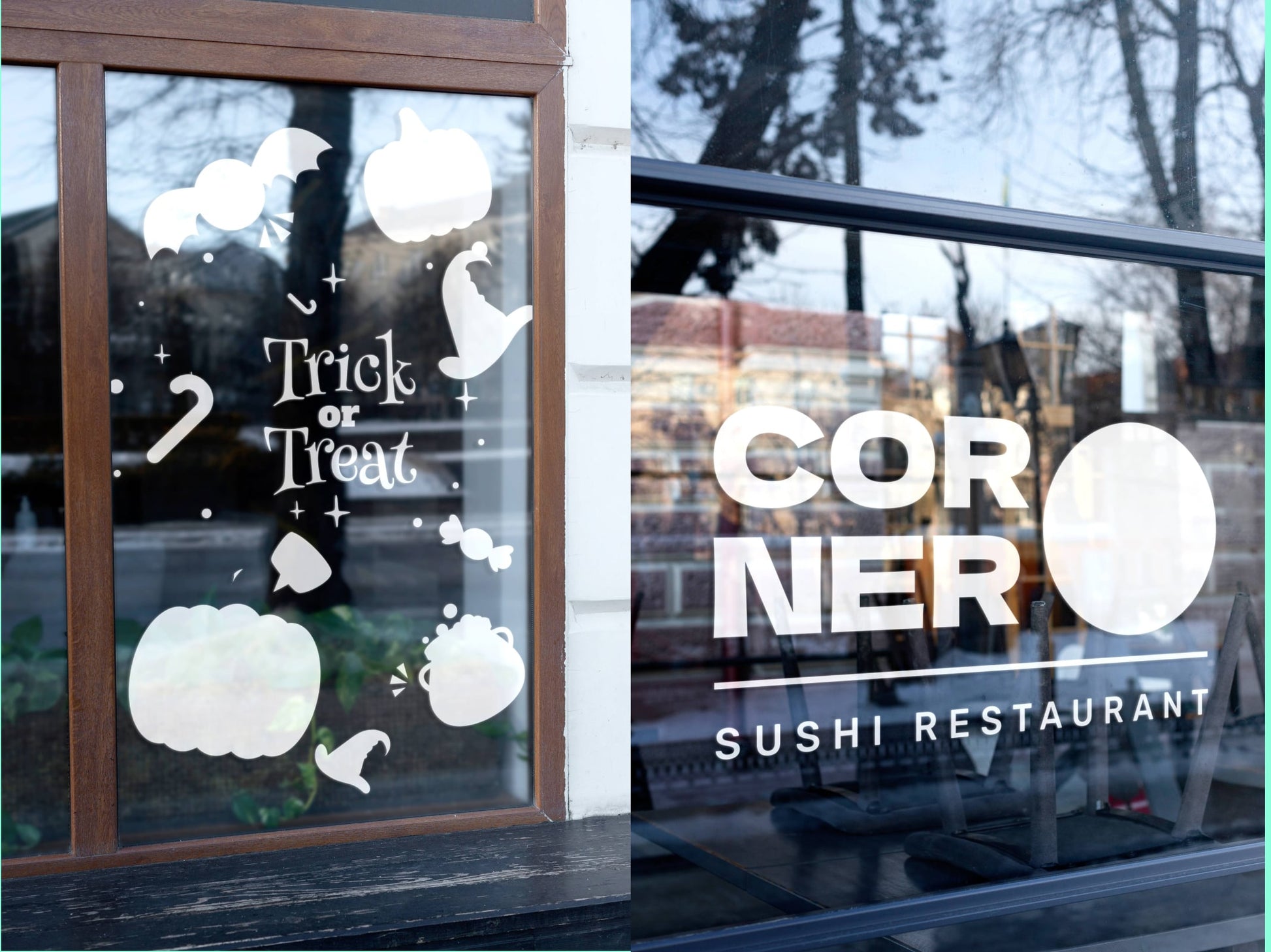 Halloween Glass Window decals