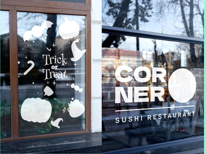 Halloween Glass Window decals