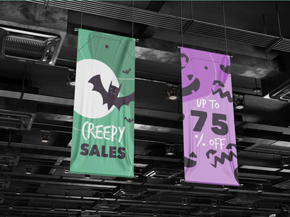 Halloween Sale Vertical Banner for indoors