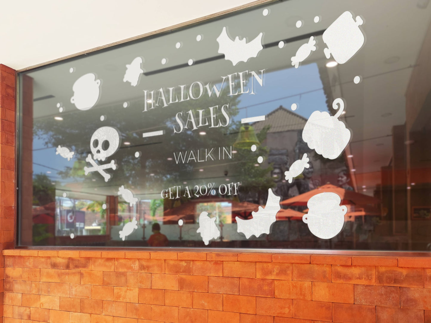 Halloween Window Decal full glass wall