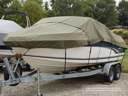 Heavy Duty Canvas Tarps - Water Resistant for Boat Cover