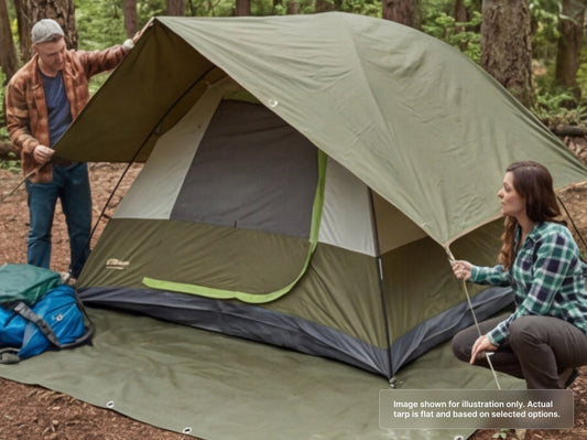 Heavy Duty Canvas Tarps - Water Resistant for Campers