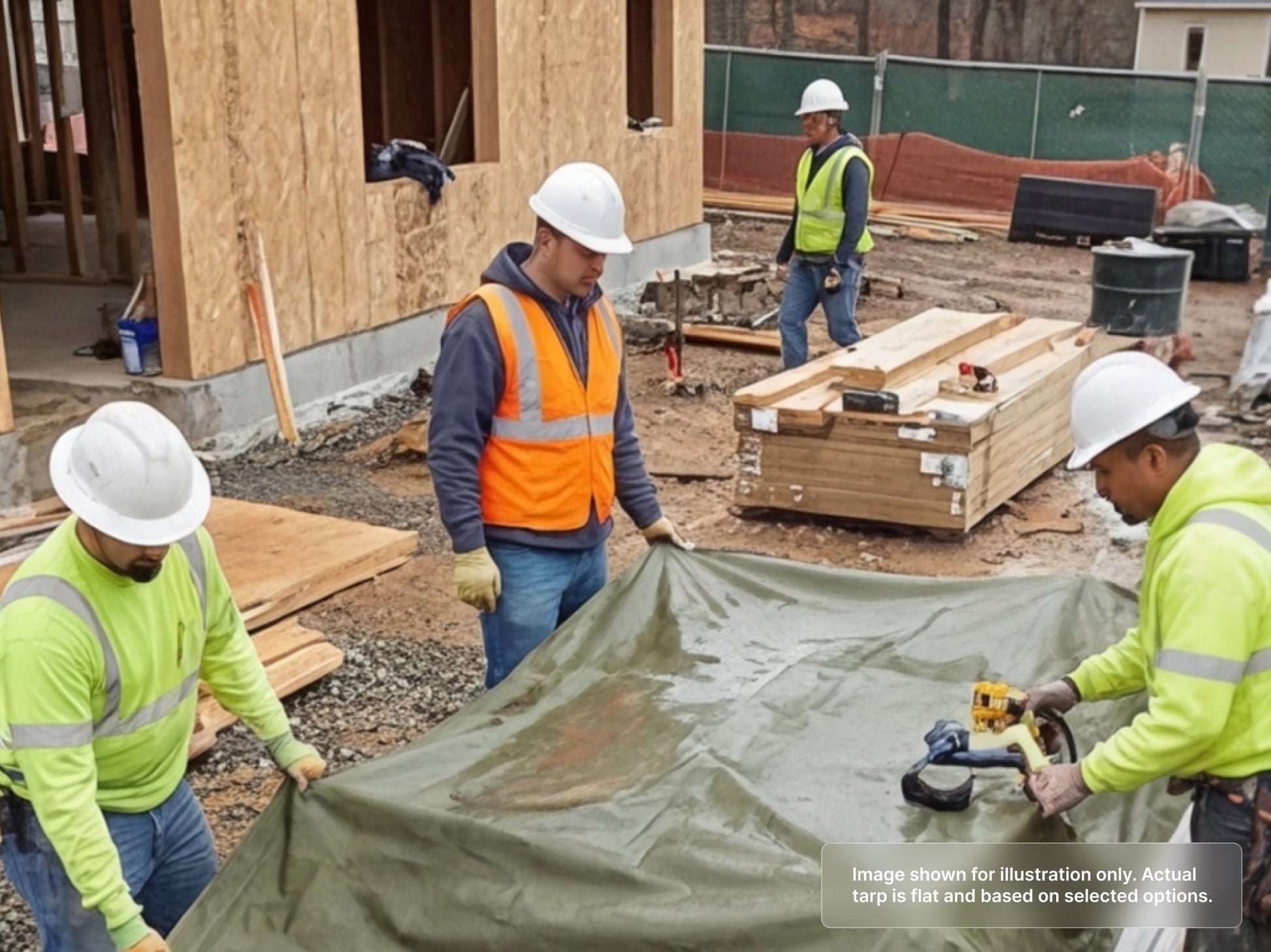 Heavy Duty Canvas Tarps - Water Resistant for Contractors