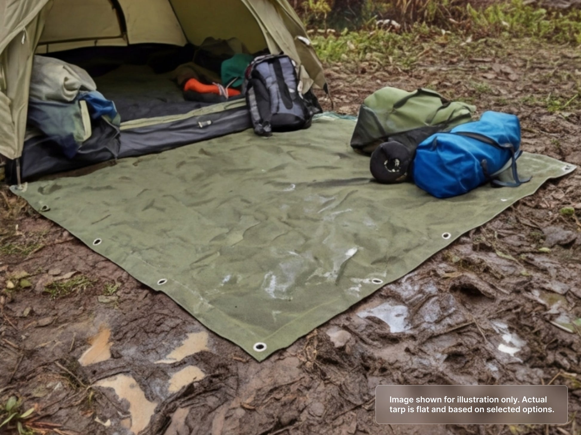 Heavy Duty Canvas Tarps - Water Resistant for Ground Cloth
