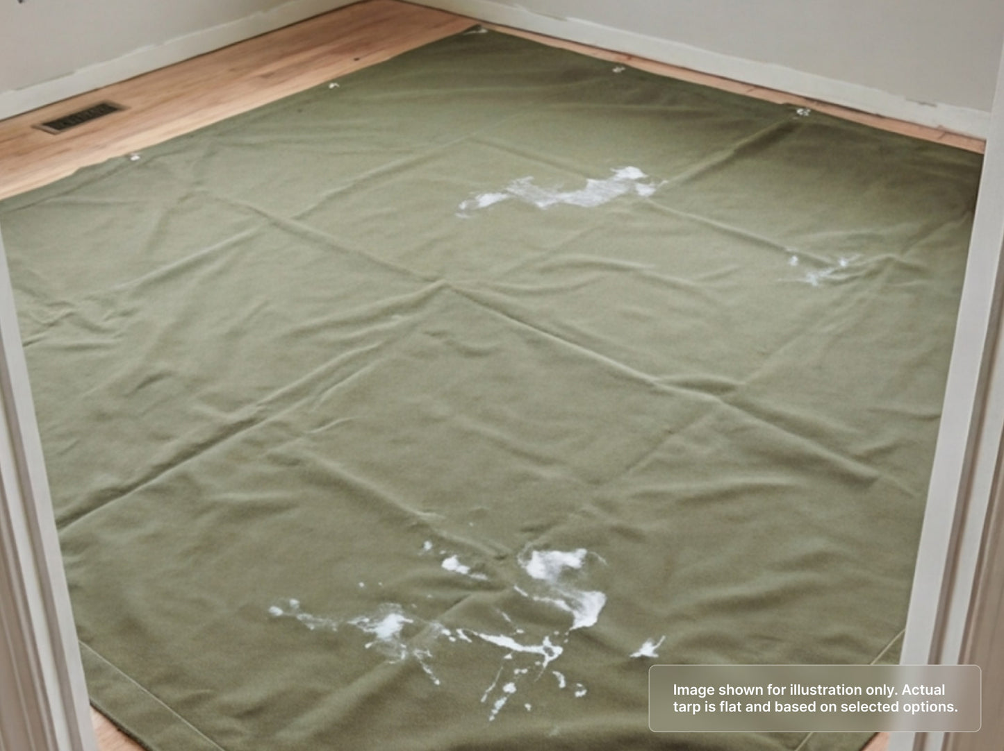 Heavy Duty Canvas Tarps - Water Resistant for Indoor Flooring