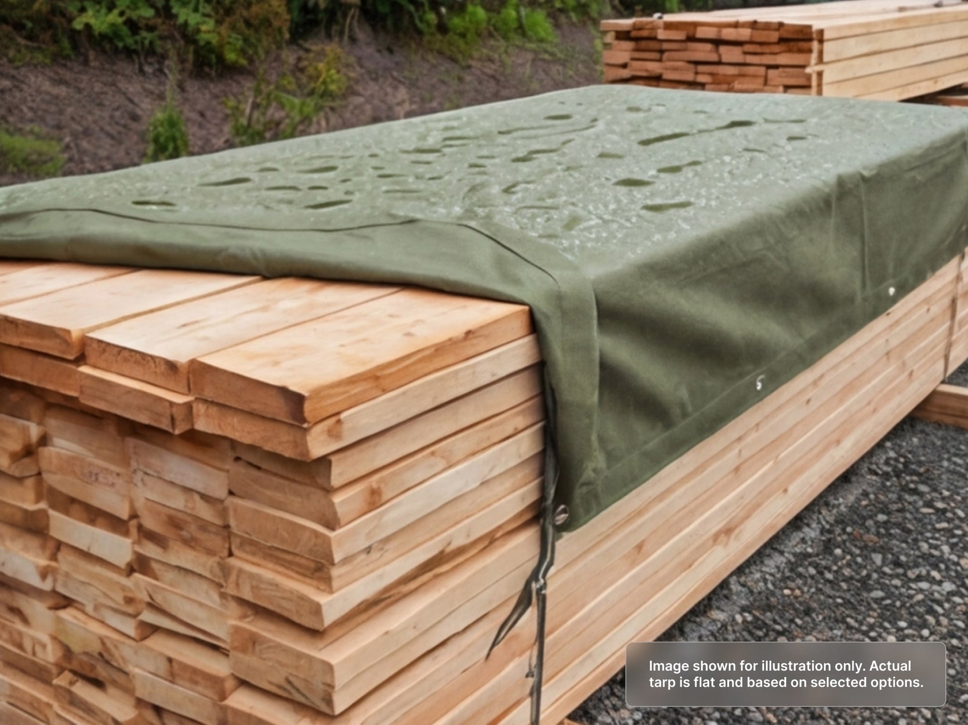 Heavy Duty Canvas Tarps - Water Resistant for Lumber Tarp