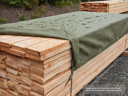Heavy Duty Canvas Tarps - Water Resistant for Lumber Tarp
