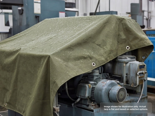 Heavy Duty Canvas Tarps - Water Resistant for Manufacturing