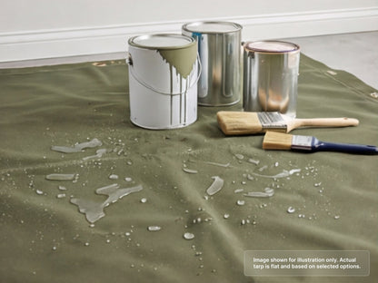 Heavy Duty Canvas Tarps - Water Resistant for Paint Drop Cloth