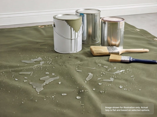 Heavy Duty Canvas Tarps - Water Resistant for Paint Drop Cloth
