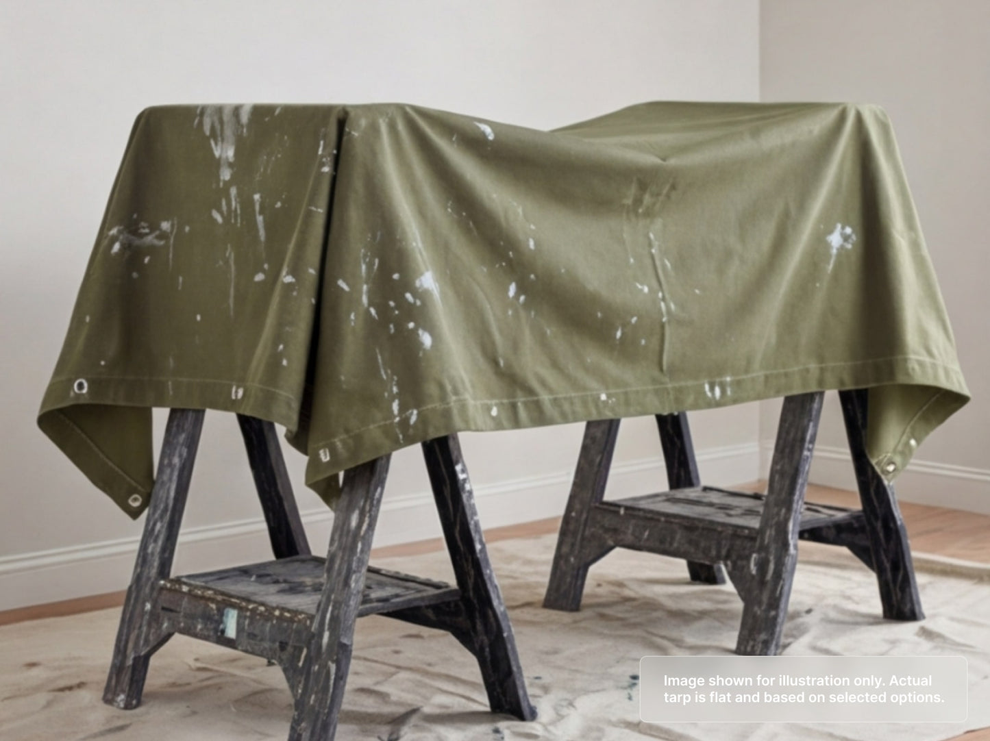Heavy Duty Canvas Tarps - Water Resistant for Painting & Decorating