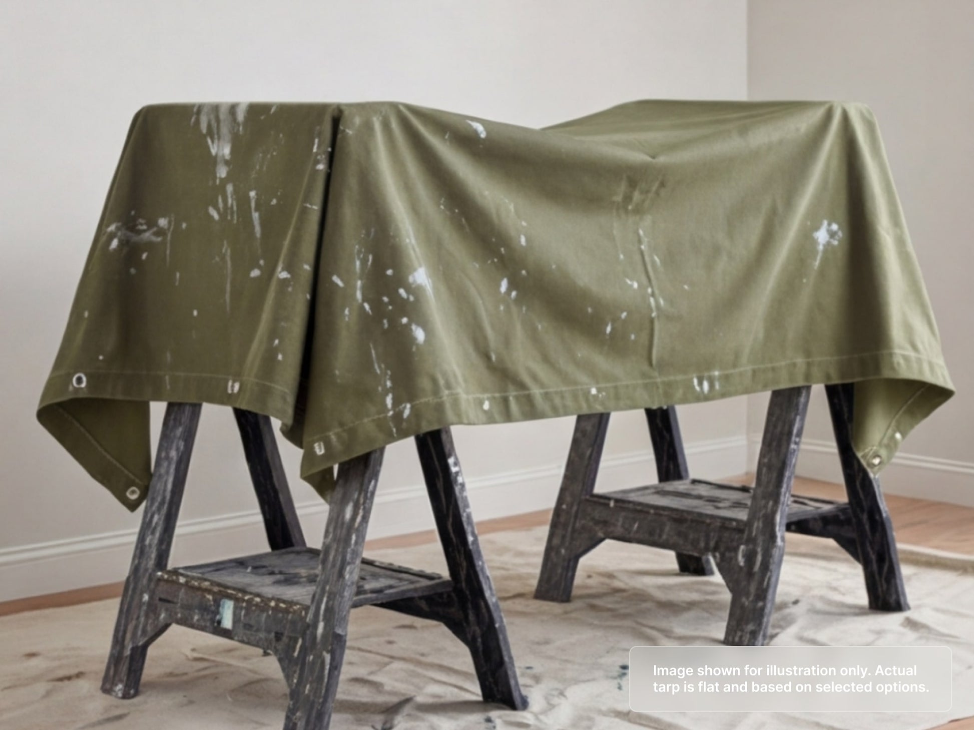 Heavy Duty Canvas Tarps - Water Resistant for Painting & Decorating