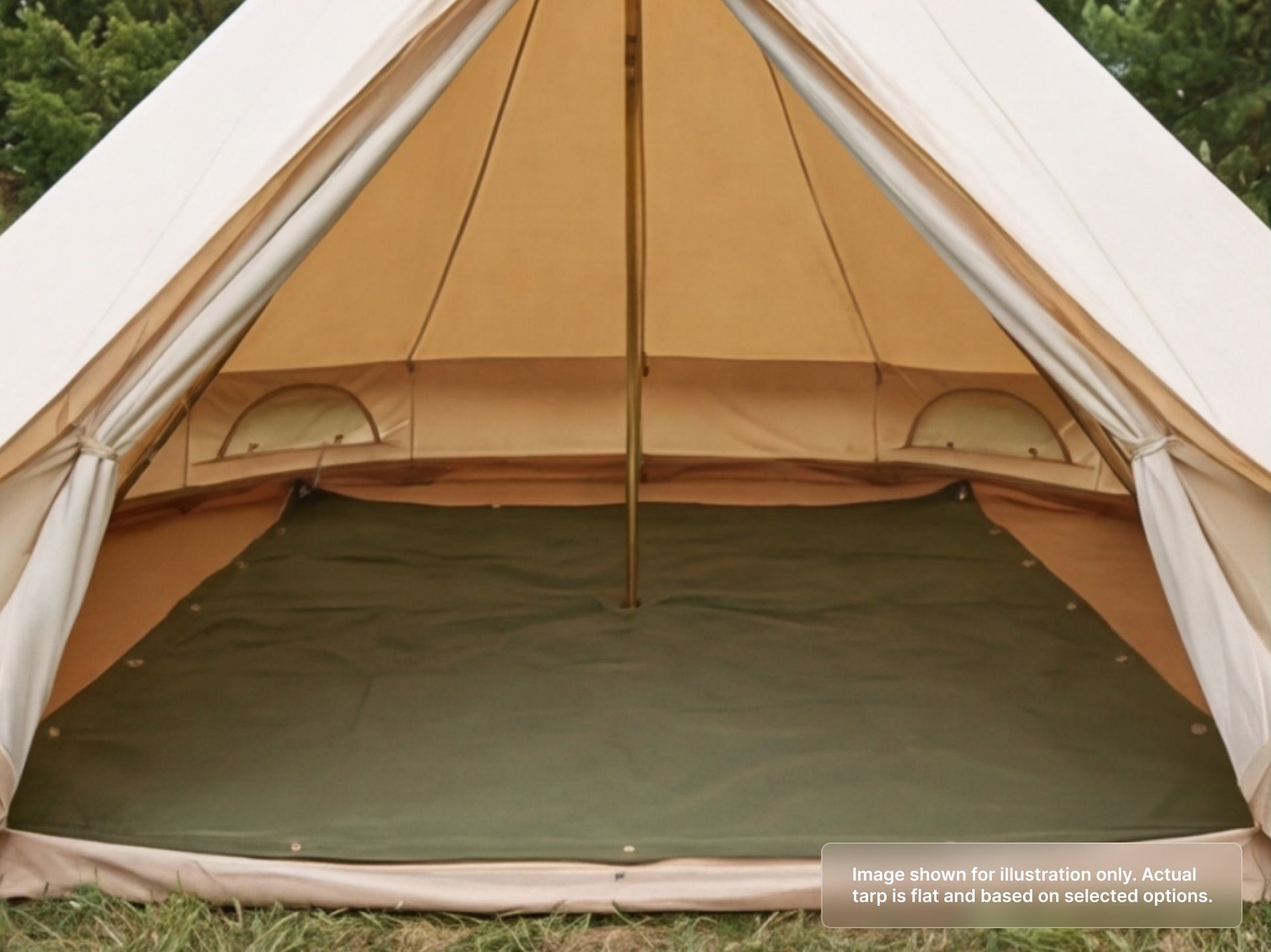 Heavy Duty Canvas Tarps - Water Resistant for Tent Floor