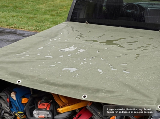 Heavy Duty Canvas Tarps - Water Resistant for Truck Bed