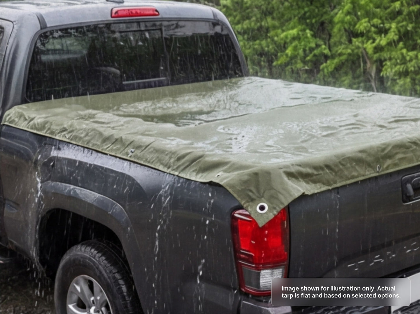 Heavy Duty Canvas Tarps - Water Resistant for Truck Bed Cover (Breathable)