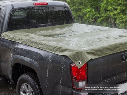 Heavy Duty Canvas Tarps - Water Resistant for Truck Bed Cover (Breathable)