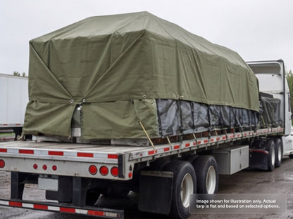 Heavy Duty Canvas Tarps - Water Resistant for Trucking
