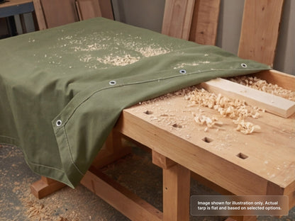 Heavy Duty Canvas Tarps - Water Resistant for Woodworking