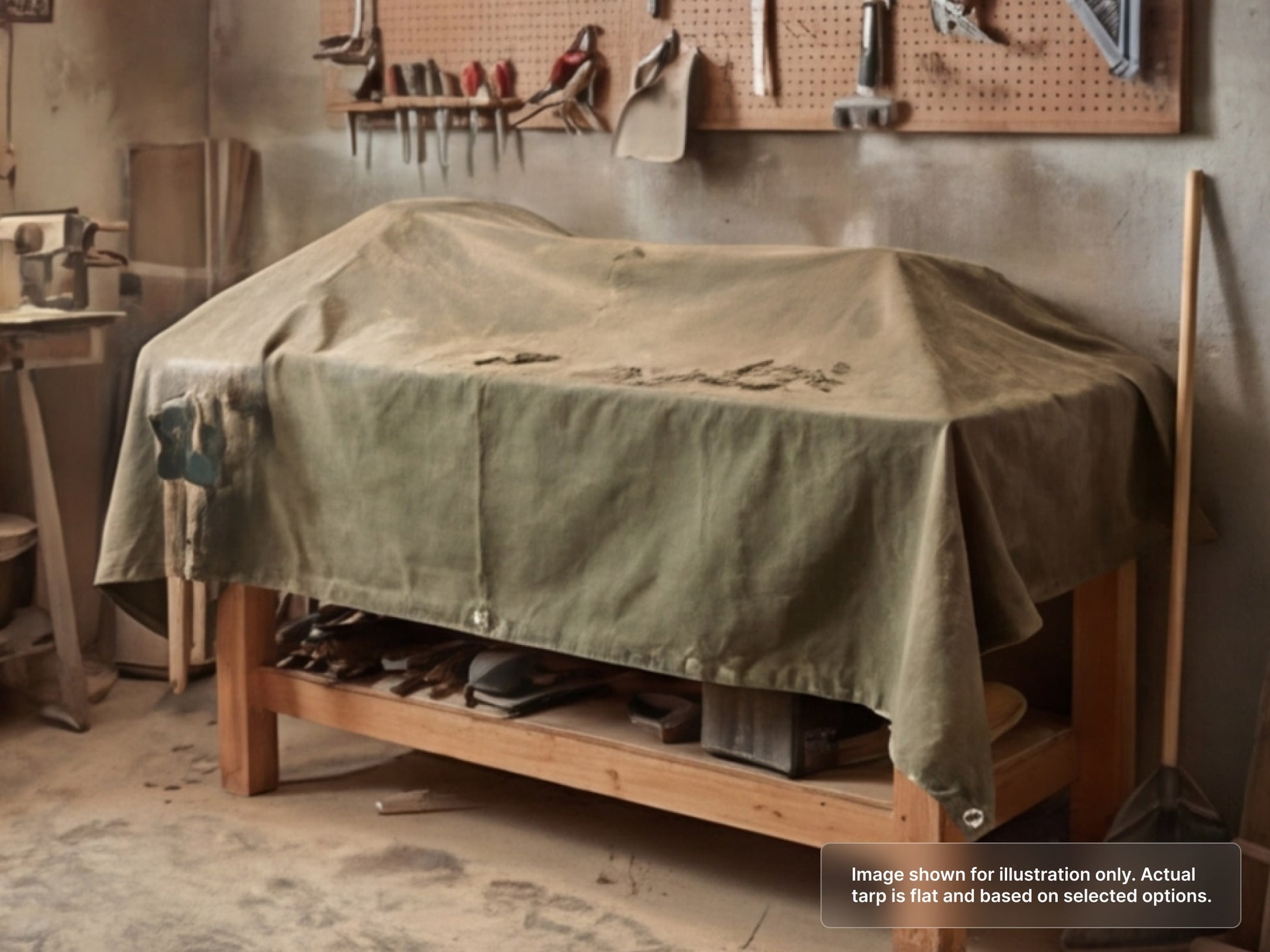 Heavy Duty Canvas Tarps - Water Resistant for Workshop
