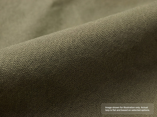 Heavy Duty Canvas Tarps - Water Resistant with 18 oz (Super Heavy Duty)