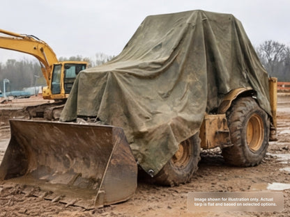 Heavy Duty Canvas Tarps - Water Resistant with Industrial Grade