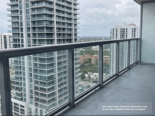 Heavy Duty Clear Vinyl Tarp for Balcony Windbreak