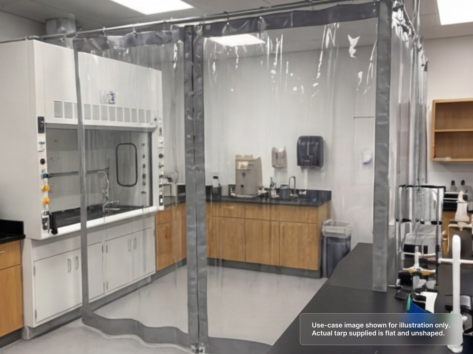 Heavy Duty Clear Vinyl Tarp for Chemical Labs