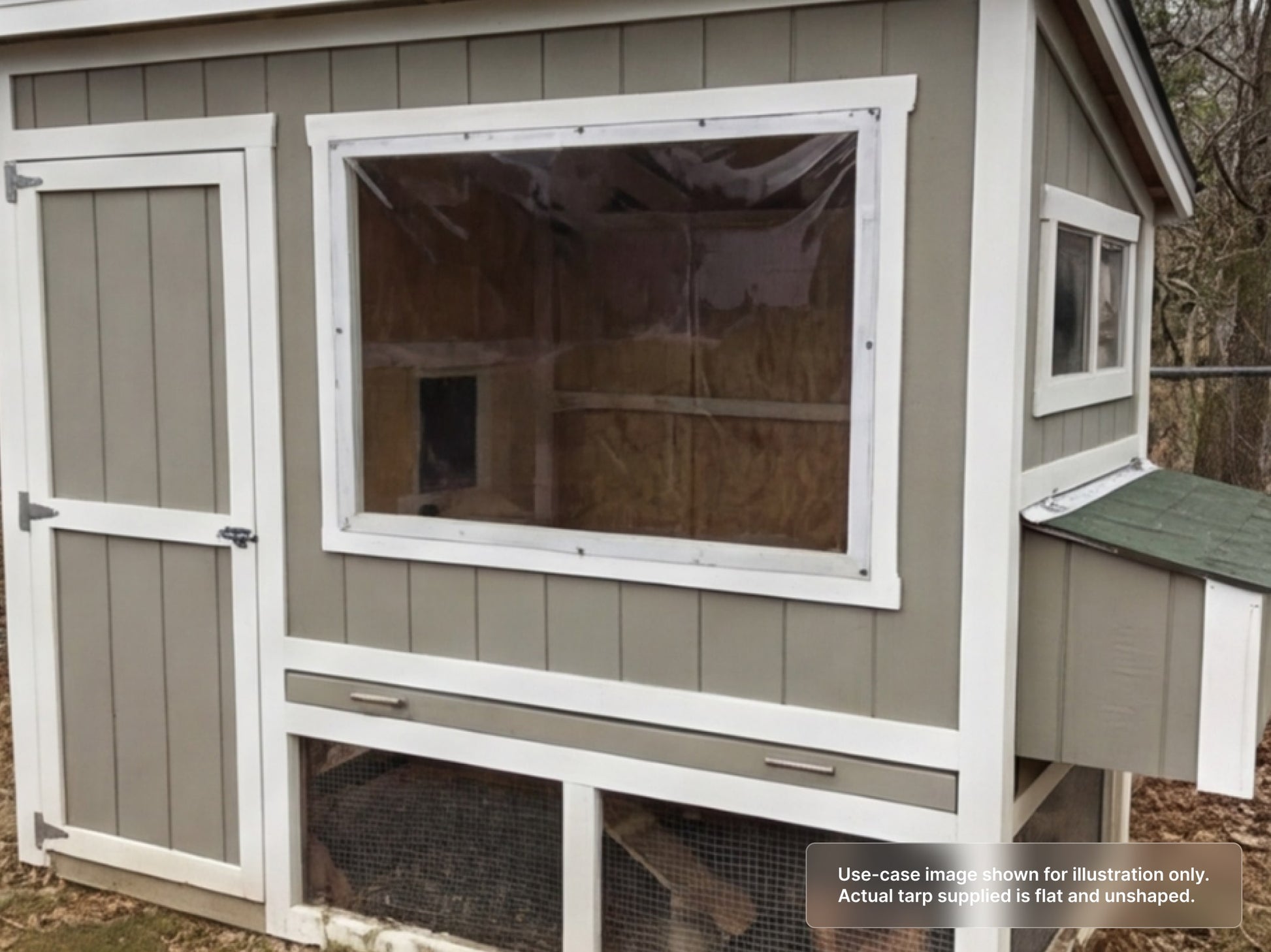 Heavy Duty Clear Vinyl Tarp for Chicken Coop Window
